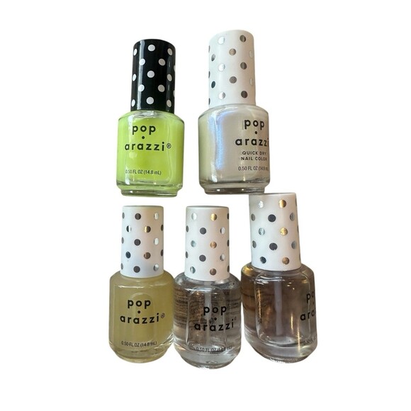 Lot Of  5 Piece Set POP-ARAZZI Nail Polish Top Coat Cuticle Oil Glow in the Dark - Picture 1 of 6